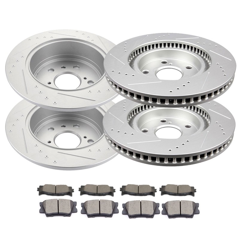 For Toyota Avalon Lexus ES350 2013-2018 Front Rear Ceramic Brake Pads And Rotors