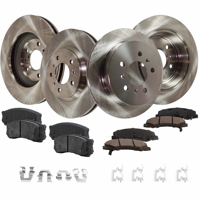 Front and Rear Brake Disc and Pad Kit For 2006-2010 Chevrolet Impala Ceramic