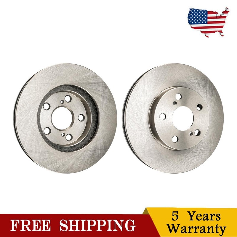 Set of 2 Front Brake Rotor For 2011-2017 Lexus CT200h 2013-2015 Prius Plug-In
