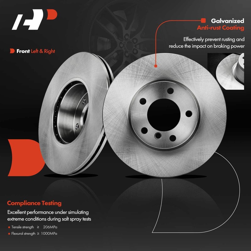 Front & Rear Disc Brake Rotors & Ceramic Brake Pads for BMW 323i E90 2010 328i gallery