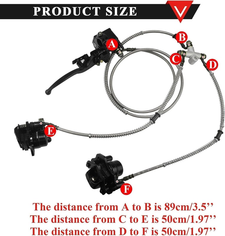Hydraulic Twin Disc Brake Caliper System for 150cc-250cc ATV/Dirt Bikes gallery