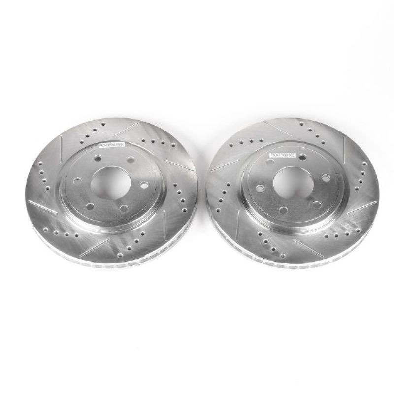 Power Stop JBR1124XPR Drilled & Slotted Rotors for Nissan Xterra & Suzuki