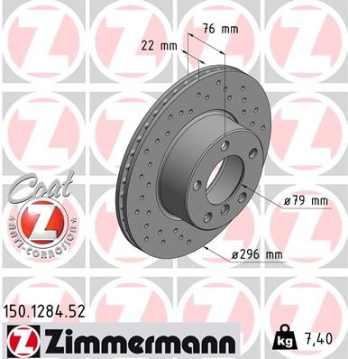 Zimmermann 150.1284.52 Brake Disc for BMW gallery