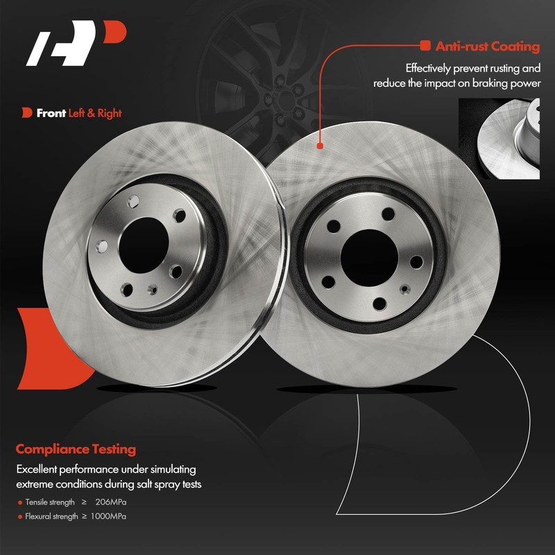 A-Premium 2x Front Left&Right Disc Brake Rotors for Audi A6 Quattro 2005-2011 A6 gallery