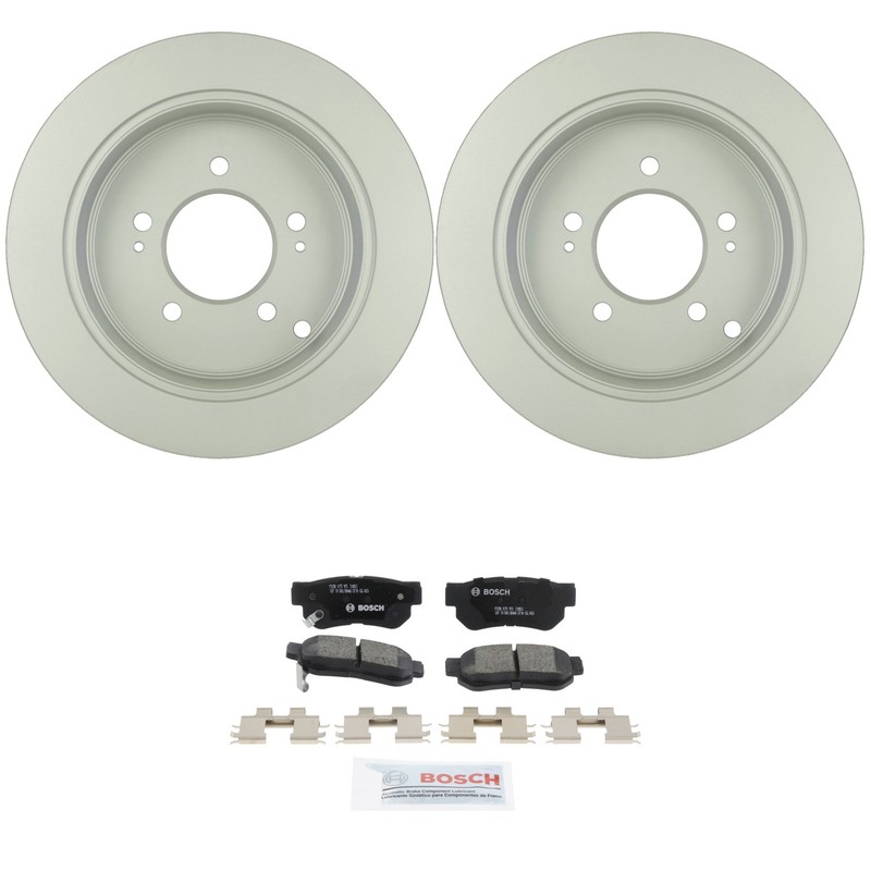 Bosch Rear Quietcast 284mm Rotors Ceramic Disc Brake Pad Kit For Santa Fe Tucson