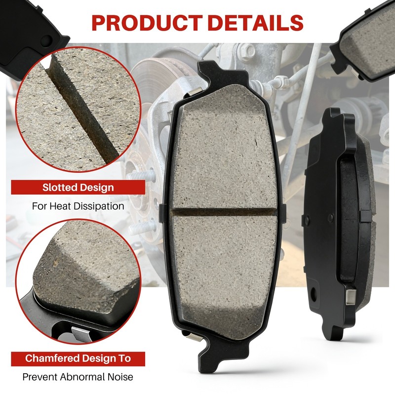 Front and Rear Ceramic Brake Pads for 2010- 2020 Toyota Prius 11-17 Lexus CT200h gallery