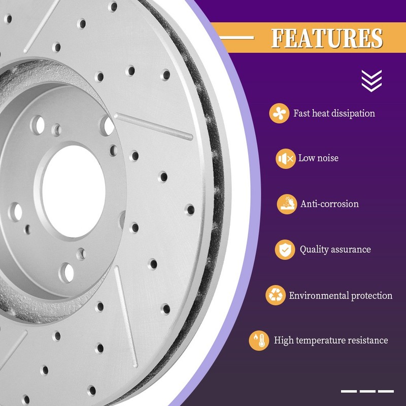 10.67 "Rear Drilled Brake Rotor For Ford Focus 2012 2013 2014 2015 2016-2018 gallery