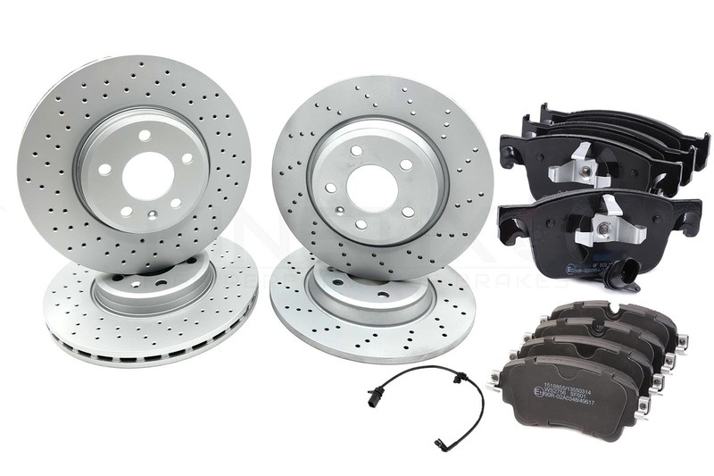 FOR AUDI A5 40 TFSI F5x FRONT REAR DRILLED BRAKE DISCS PADS 314mm 300mm COATED