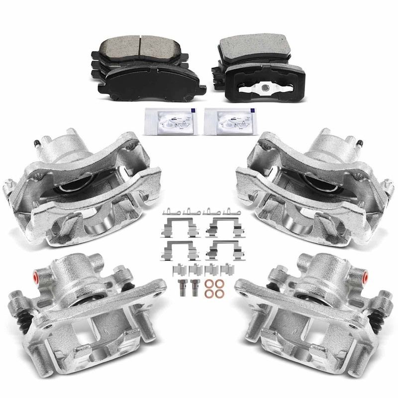4-Wheel Set Brake Kit With Calipers Front & Rear for Jeep Patriot Compass Dodge