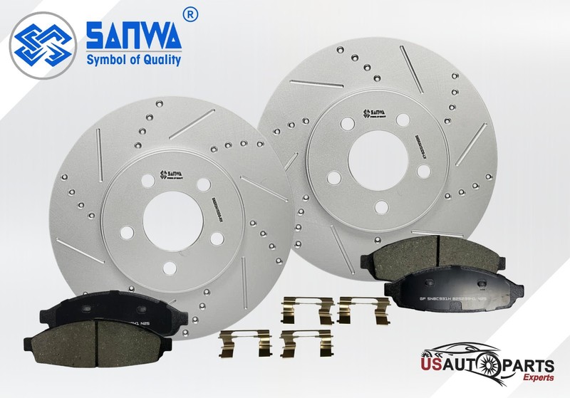 FRONT BRAKE ROTOR GEOMET VENTED DS &CERAMIC PAD KIT FOR FORD TOWN CAR 2003-2011