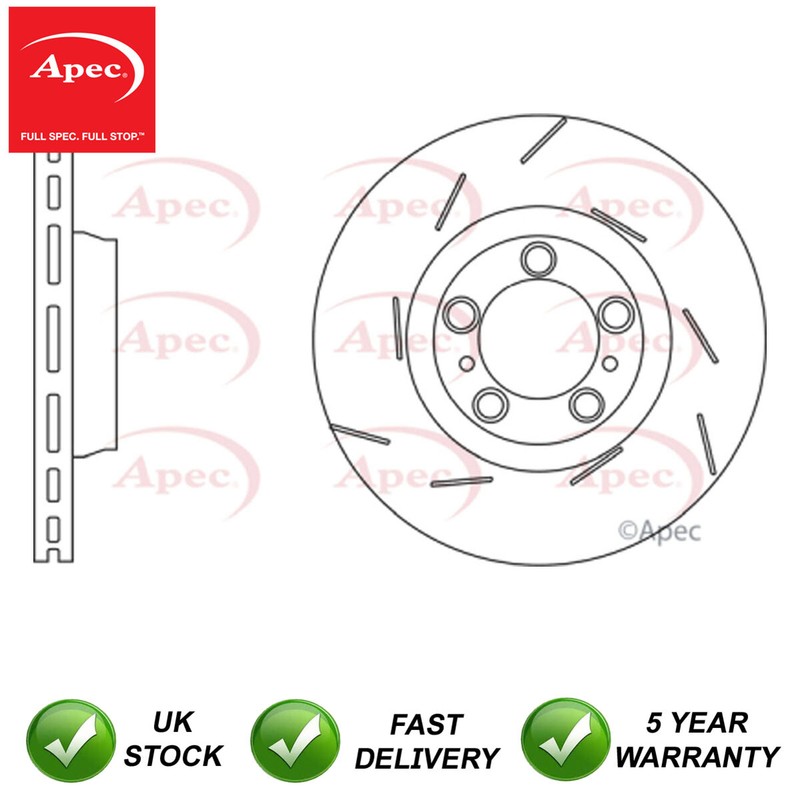 Brake Disc Rear Left Apec Fits Porsche Panamera 2009- 911 2009-2011 298615601A