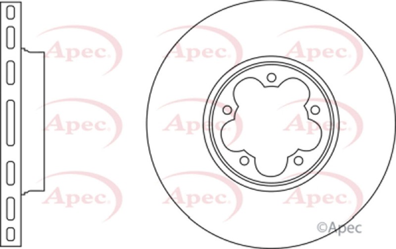 Brake Disc Front Apec Fits Ford Transit 2014-2020 2.0 D 2.2 dCi 1812200 gallery