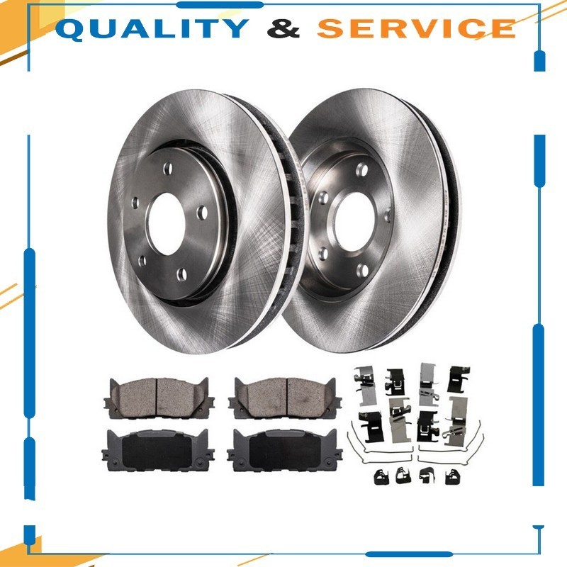 Front Disc Brake Rotor and Ceramic Brake Pads Kits For Toyota Camry 5Lugs 296mm