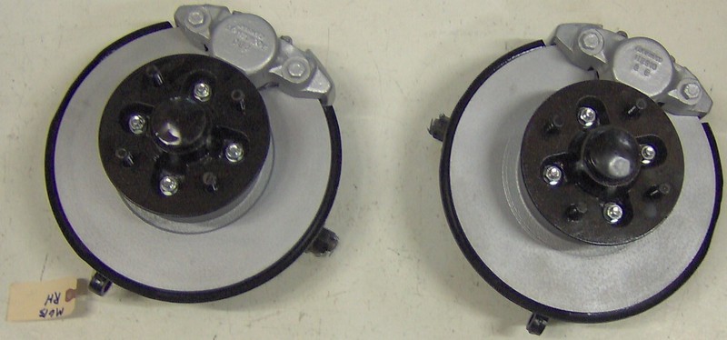 MGB RIGHT HAND/LEFT HAND FRONT SWIVEL AXLES/CALIPERS/ROTORS ’62 – ’80 K389