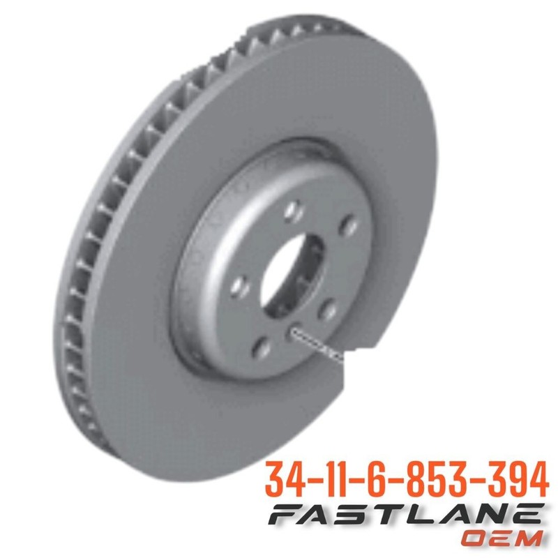 GENUINE BMW BRAKE DISC, LIGHT WEIGHT, VENTILATED, RIGHT NEW OEM 34-11-6-853-394