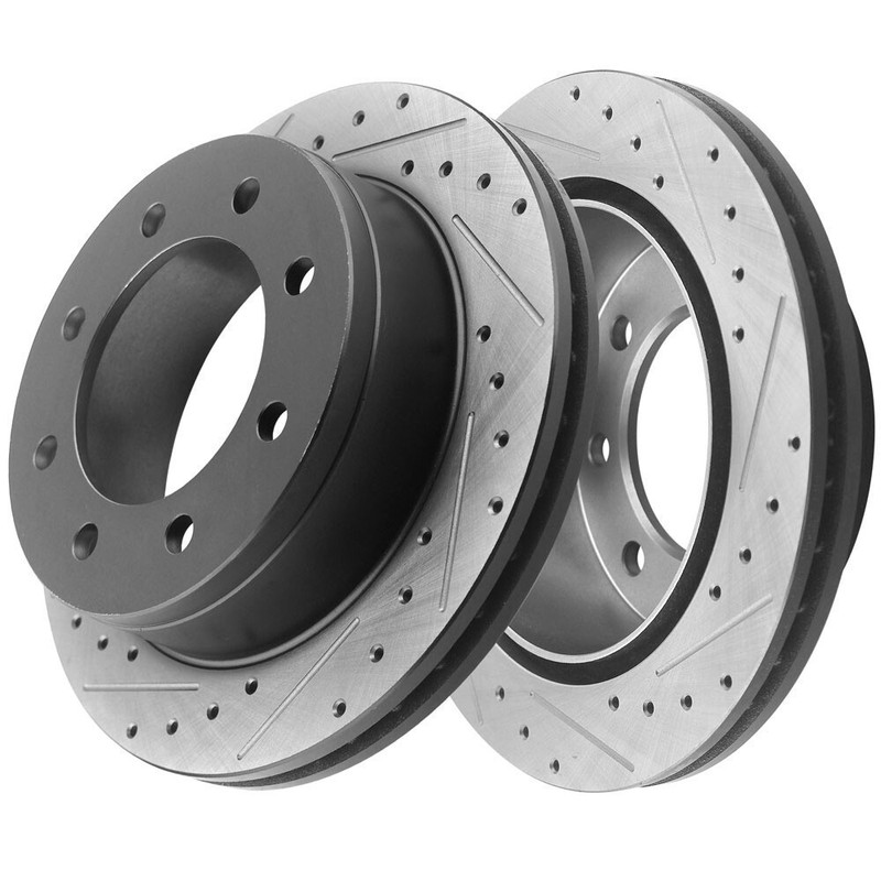 For GMC Sierra 2500HD 3500HD Brake Rotors with Brake Pads Rear 2001-2010 8 Lugs gallery