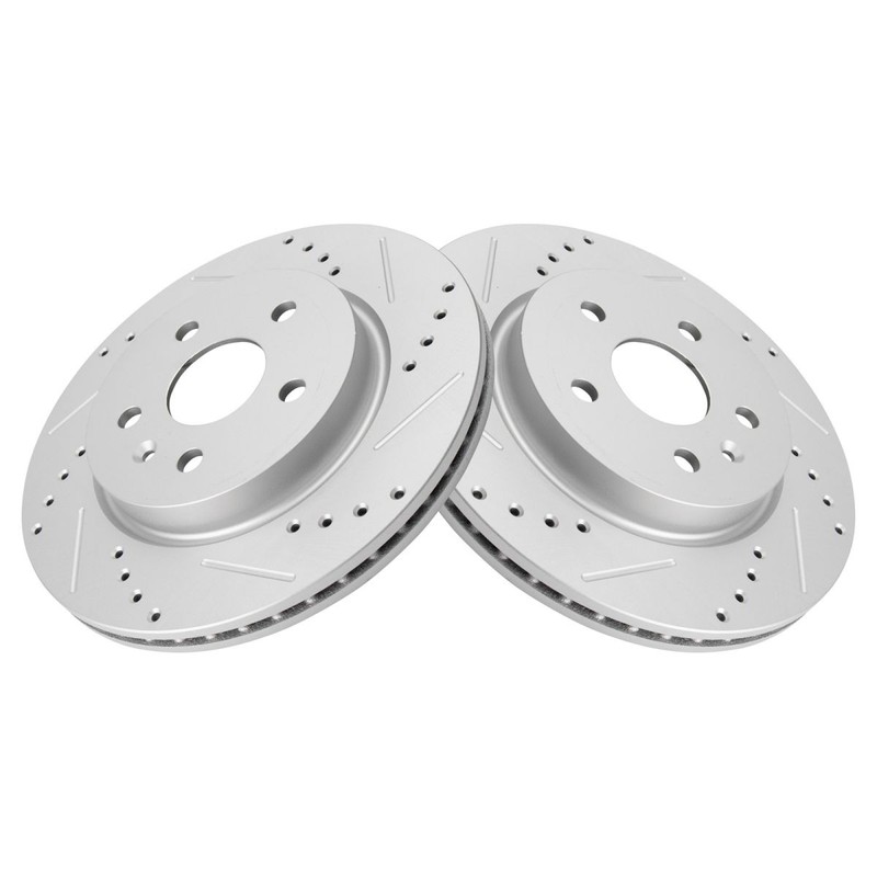 TRQ Rear Ceramic Brake Pads & Performance Rotor Kit for Buick Caddy Chevy Saab gallery