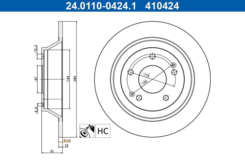 Brake Disc For Ssangyong TIVOLI 21- TIVOLI 15- XLV 16- 48401-35000