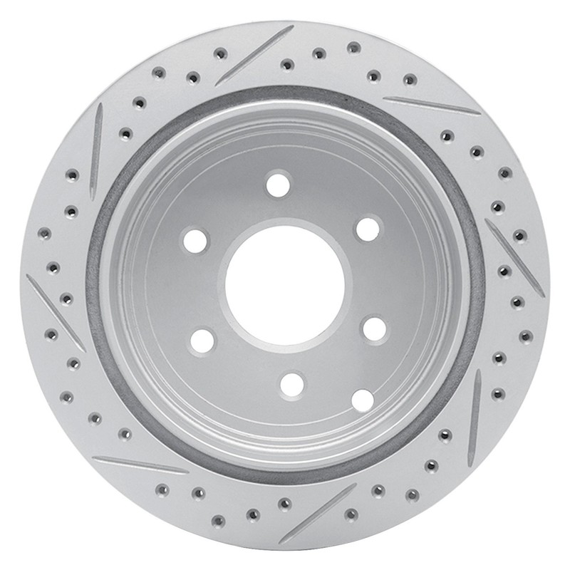 For Nissan Frontier 05-26 DFC Drilled & Slotted Rear Passenger Side Brake Rotor gallery