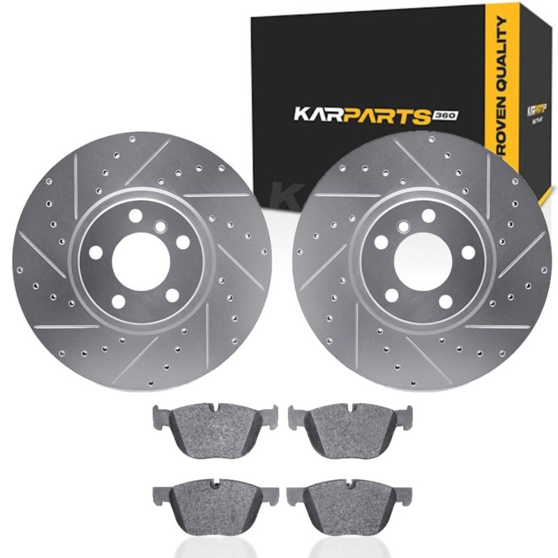 For Buick Regal 2011-2017 Rotor Set | Silver | Drilled And Slotted