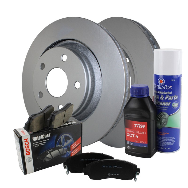 Front Heavy Duty Brake Kit 332mm Rotors Bosch Ceramic Pads For Jeep Wrangler JK