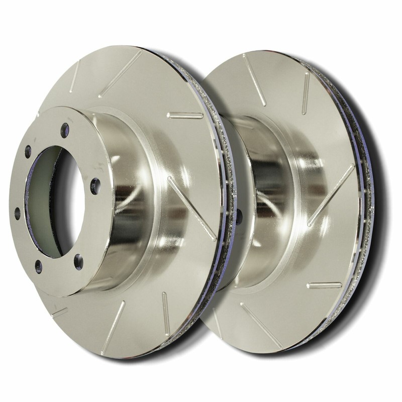 SP Performance T52-298-P Slotted Brake Rotors Zinc Coating L/R Pr Rear