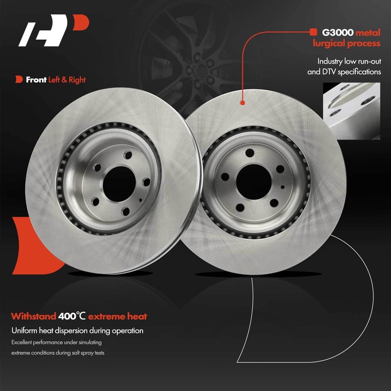A-Premium Front Disc Brake Rotors & Ceramic Pads for Audi A4 17-20 A4 Quattro gallery