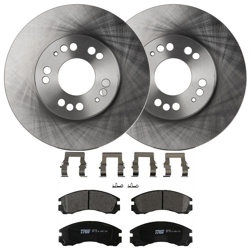 KIT-072924-4077 TRW 2-Wheel Set Brake Disc and Pad Kits Front for Diamante