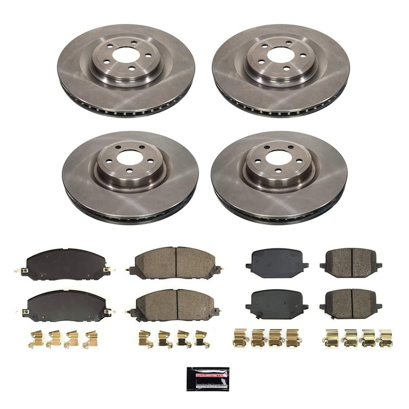Powerstop Front Rear 4 Wheel Discs & Pads Kits for Police Suv Explorer Aviator gallery