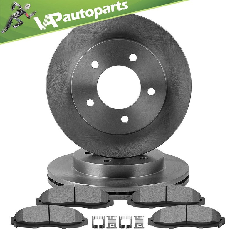 Front Brake Rotors Semi-metallic Pads For Ford F-150 1997-2003 4WD 5 Lug Wheels