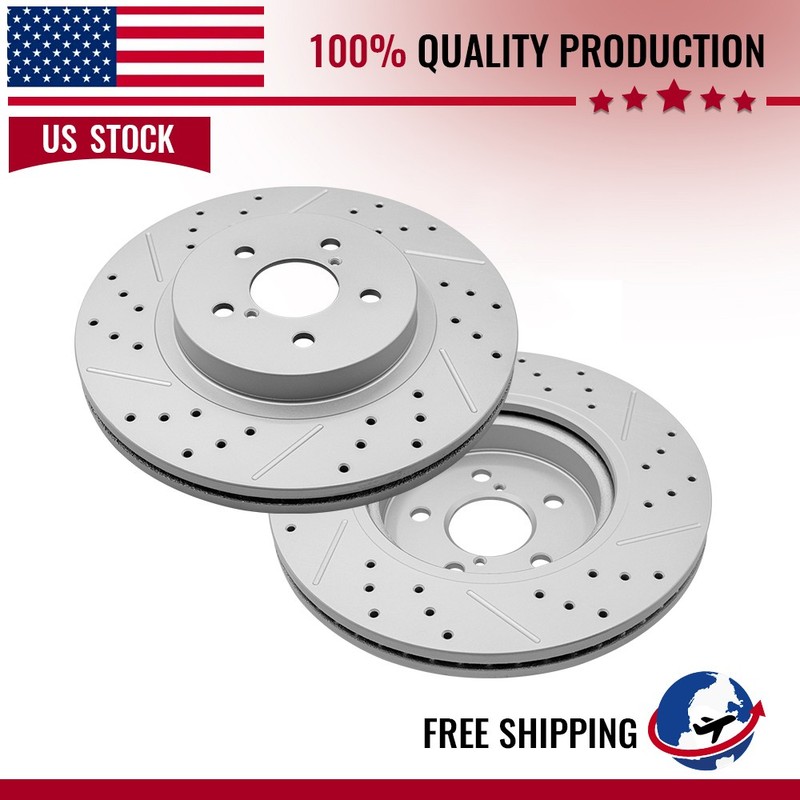 11.56 inch Front Drilled Brake Rotors for Subaru Crosstrek Impreza 2018-2023