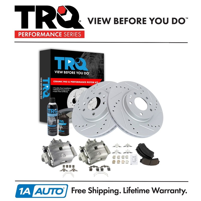 TRQ Performance Front Brake Pad & Rotor Kit Fits Ford Lincoln Mercury