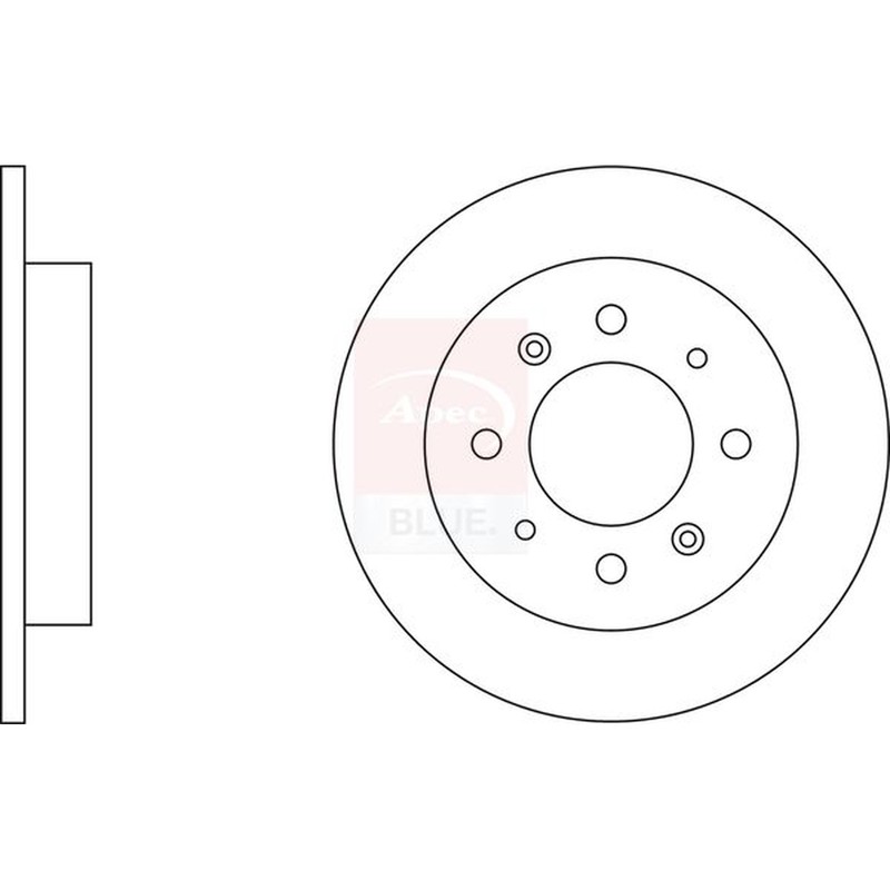 Apec Blue Solid Brake Disc - SDK6404 - Fits Kia Rear - OE Specification gallery