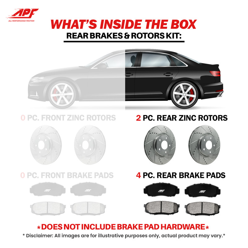 Rear Zinc Drill/Slot Brake Rotors + Pads for Ford Explorer Sport Trac 2003-2005 gallery