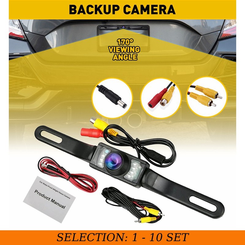 1-10x Car Reverse Backup Camera 7LED Night Vision Rear View 170° Camera HD 720P
