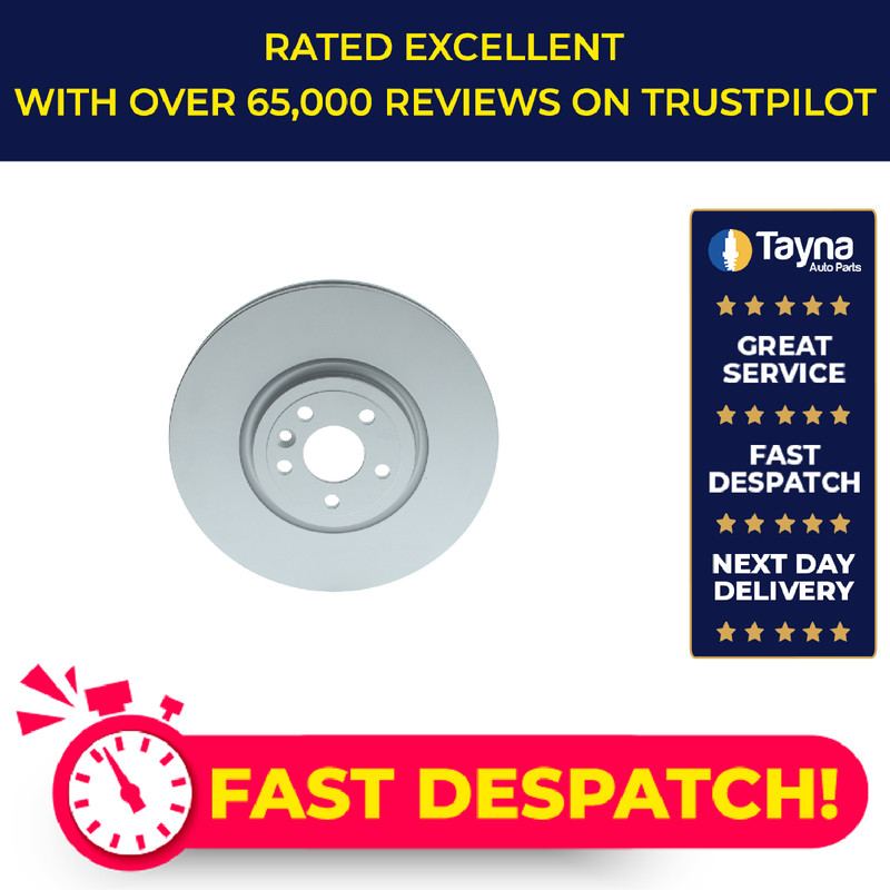 Brake Disc Single Vented fits JAGUAR XF X260 2.0D Front 2015 on 350mm New