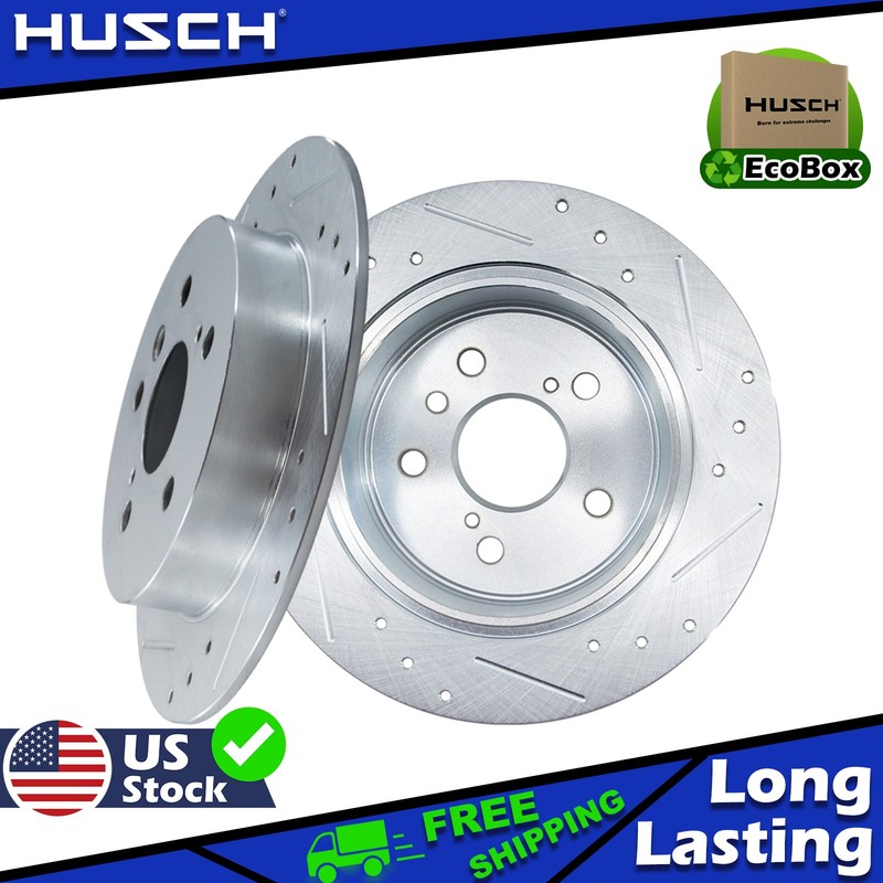 Premium Rear Brake Disc Rotors for 2007 Toyota Avalon Camry & 2013 Lexus ES350