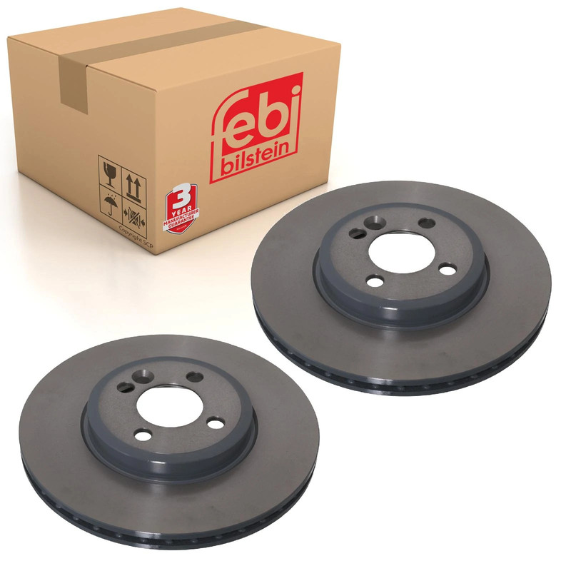 Pair of Front Brake Disc Fits Mini BMW Cooper R50 R52 R55 LCI R56 R57 Febi 36698