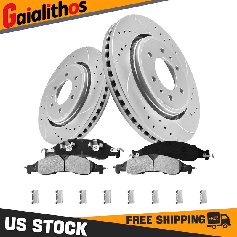 Front Brake Rotors Ceramic Pads for 2007-2009 Ford Expedition Lincoln Navigator