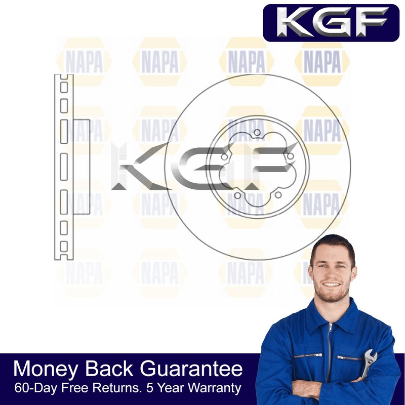 KGF Front 1x Brake Disc Fits Ford Transit 2006-2018 Transit Tourneo 2006-2014 #1