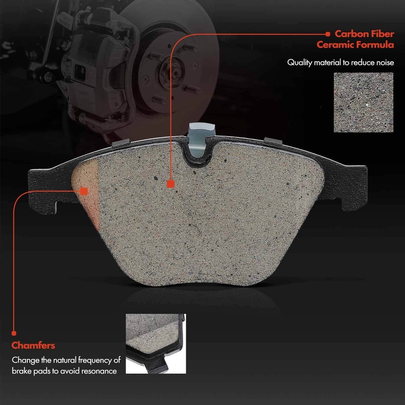 Front Drilled Brake Rotor & Ceramic Brake Pad for BMW 525i 2004-2007 525xi 530xi gallery
