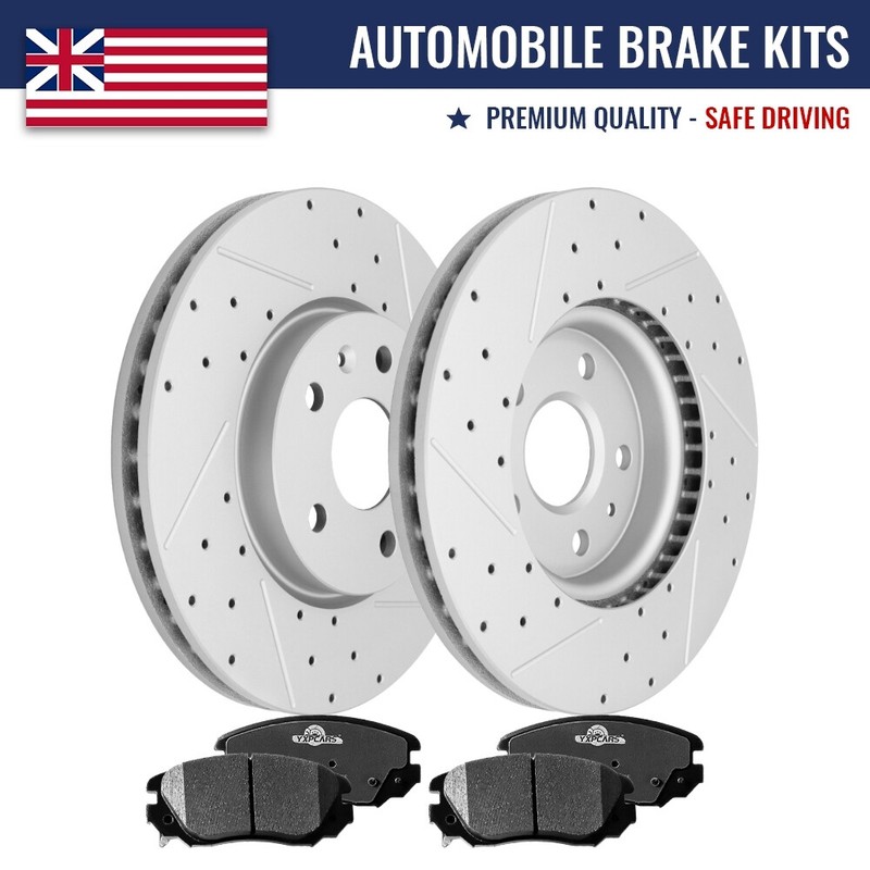 321mm Front Brake Rotors & Ceramic Pads Kit for 2010 – 2017 Chevrolet Equinox