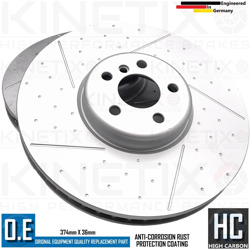 BMW 740Le G11 G12 M SPORT M PERFORMANCE FRONT BRAKE DISCS PADS 374mm X 36mm gallery