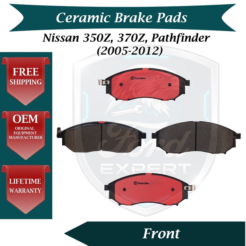 Brembo OEM Front Ceramic Brake Pads Kit For 2005-2012 Nissan 9 Yr Warranty