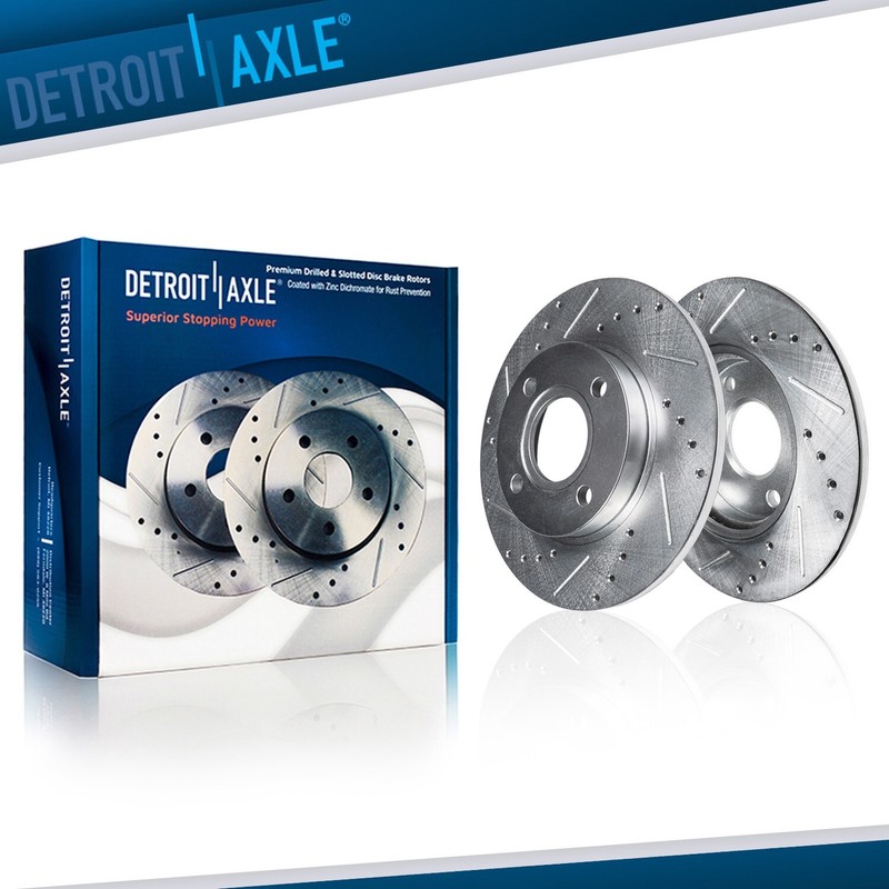 10.20 inch (259mm) Pair Rear Drilled Disc Brake Rotors for 2006-2015 Mini Cooper