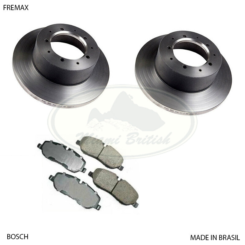 LAND ROVER REAR BRAKE ROTOR DISC & PAD SET RANGE 06-12 LR031844 LR015519 FRE/BOS