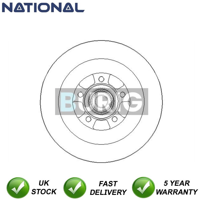 Brake Disc Rear Burig Fits Renault Espace 2002- Vel Satis 2002- B010358