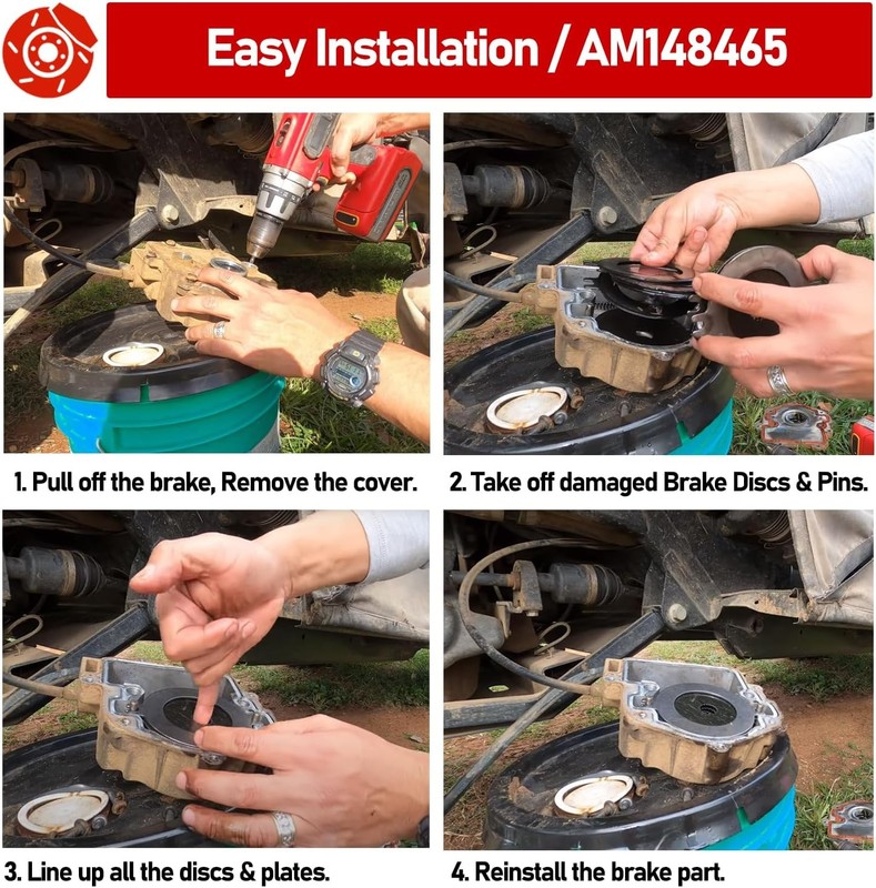 AM148465 Wet Brake Disk Kit for John Deere Gator XUV625i, XUV825E, XUV825i ,835E gallery