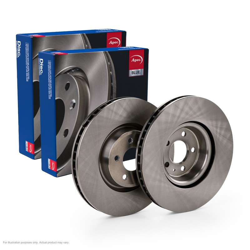 2X APEC Front Brake Discs for AUDI A5 Convertible 2016- 350mm Vented SDK6973