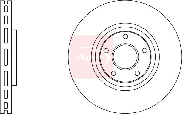 APEC DSK2880 Brake Disc Front Fits Nissan Juke Qashqai/Qashqai+2 Renault Koleos